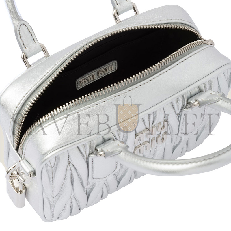 MIU MIU ARCADIE MATELASSÉ SOFT LAMBSKIN HANDBAG 5BB123 (19*13*6cm)